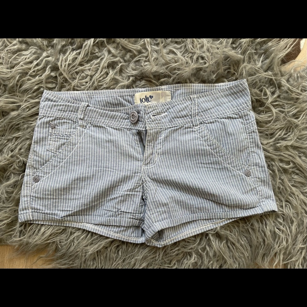 Jolt: Size 1 denim striped lowrise shorts